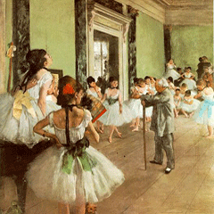reproductie The dance class van Edgar Degas